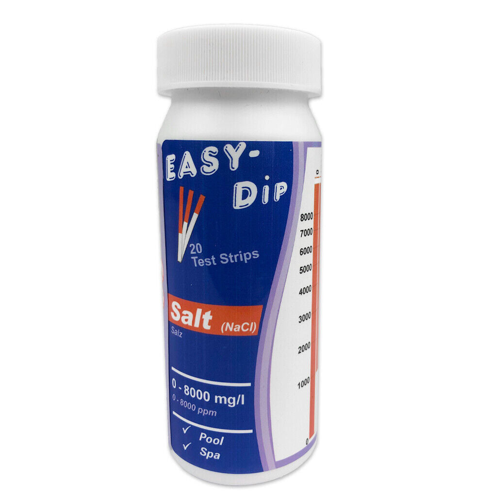 Bandelettes Test 5 en 1 EASY-DIP pour piscine chlore (brome), pH